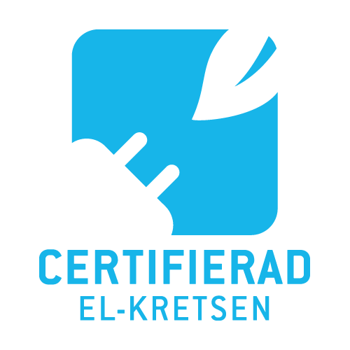 Vi är certifierade hos El-Kretsen!